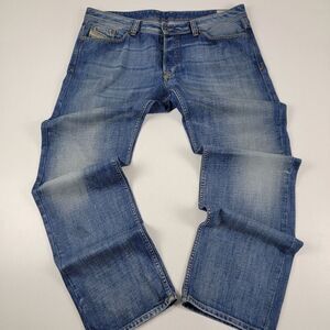 Diesel Industry Viker Regular Straight Light Wash Denim Jeans Mens Size 38x32